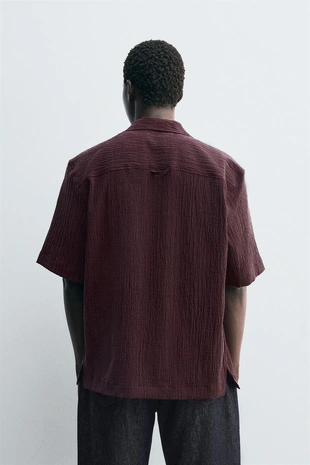 Рубашка свободного кроя с текстурой- Заказать в России