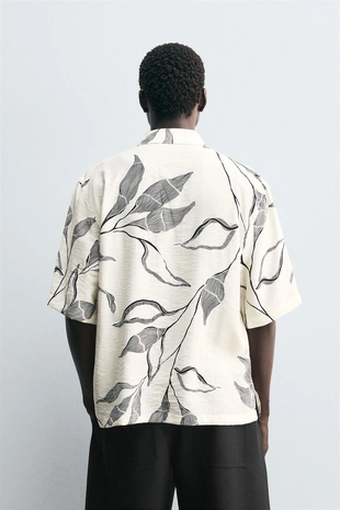 Рубашка с цветочным принтом- Заказать в России