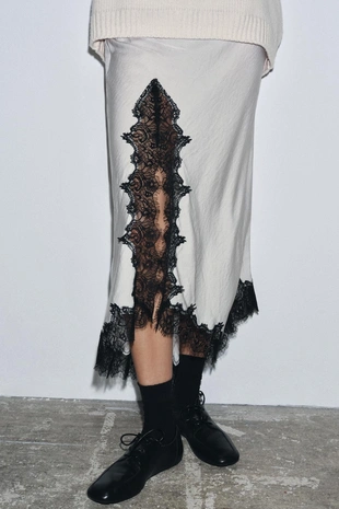 Юбка миди с кружевом ZW COLLECTION- Заказать в России