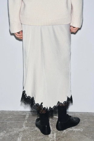 Юбка миди с кружевом ZW COLLECTION- Заказать в России