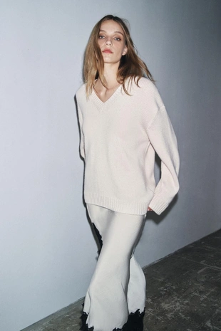 Юбка миди с кружевом ZW COLLECTION- Заказать в России