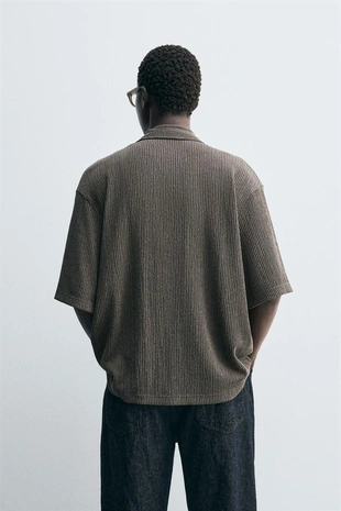 Рубашка свободного кроя с текстурой- Заказать в России