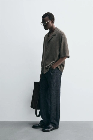 Рубашка свободного кроя с текстурой- Заказать в России