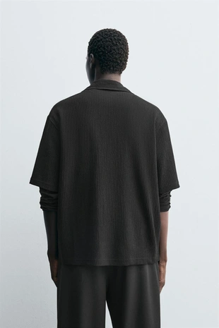 Рубашка свободного кроя с текстурой- Заказать в России