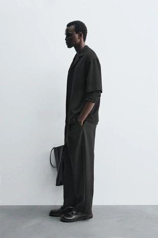 Рубашка свободного кроя с текстурой- Заказать в России