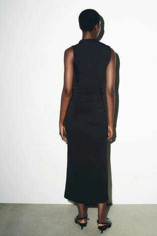 Платье со сборками, вырезами и блестками- Заказать в России