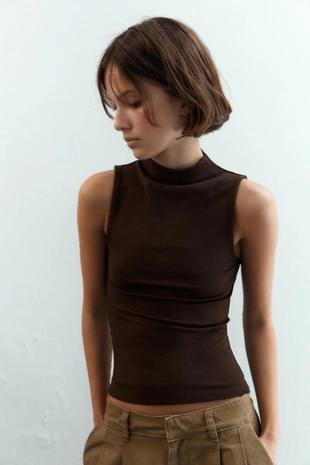 Купить Zara Топ из хлопка и модала