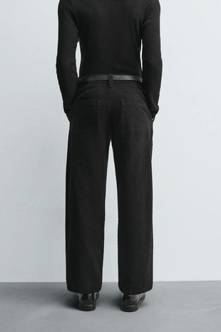Брюки STRAIGHT FIT из рельефной ткани- Заказать в России