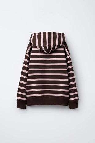 Burgundy | 9007/002/681 - Zara Худи в полоску