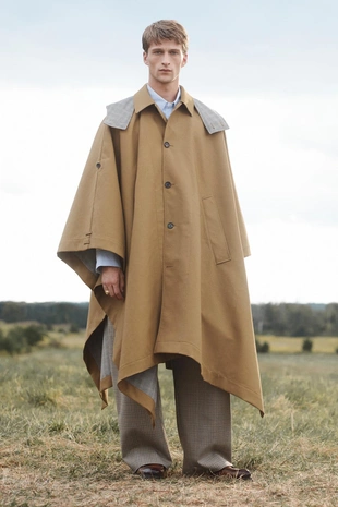 Пончо LIMITED EDITION с контрастной клеткой и водоотталкивающей отделкой- Заказать в России