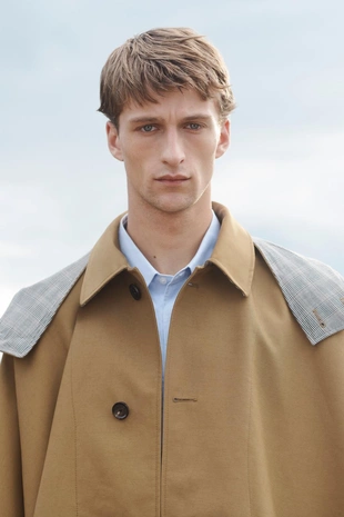 Пончо LIMITED EDITION с контрастной клеткой и водоотталкивающей отделкой- Заказать в России