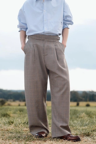 Купить Zara Брюки из шерсти в клетку, лимитированная коллекция