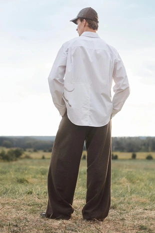 Рубашка в полоску LIMITED EDITION с нашивкой- Заказать в России