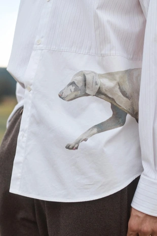 Рубашка в полоску LIMITED EDITION с нашивкой- Заказать в России