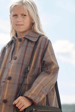 Купить Zara Плащ с восковым покрытием в клетку LIMITED EDITION