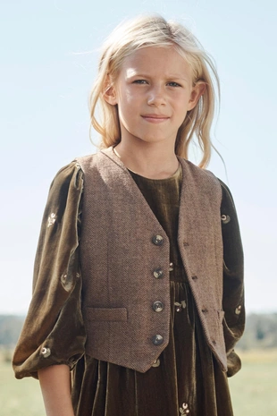 Brown | 6344/082/700 - Zara Жилет в мелкую палитру ограниченной серии с шерстью