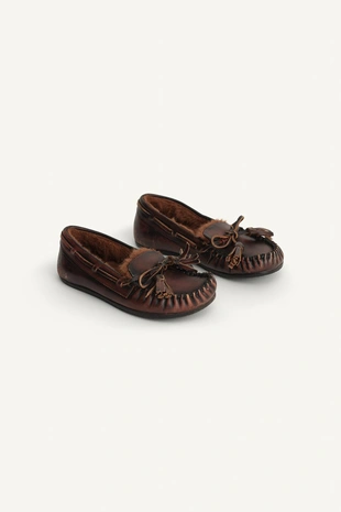 Brown | 2565/630/700 - Zara Лоферы из ограниченной коллекции из кожи