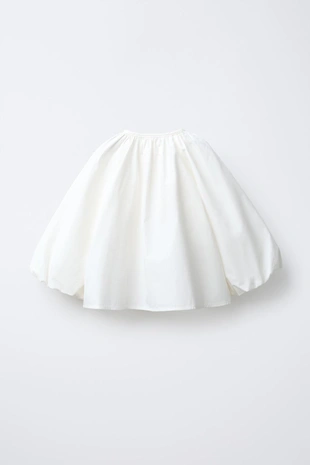 Oyster-white | 6724/518/251 - Zara Рубашка из поплина с 3D-цветами