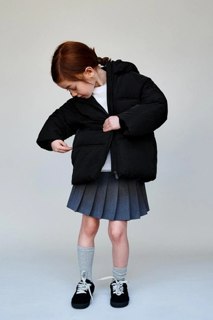 Купить Zara Стеганое пальто с капюшоном WATER REPELLENT