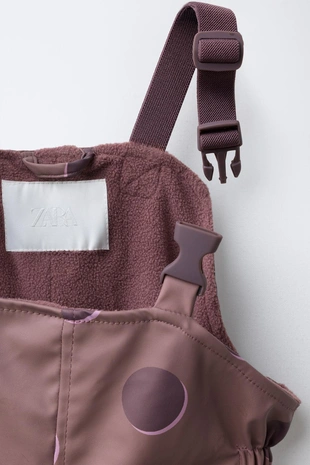 Dusty mauve | 0874/580/677 - Zara Прорезиненный комбинезон в горошек WATER RESISTANT