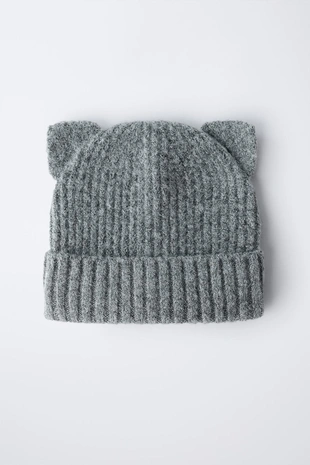 Трикотажная шапка с ушками- Заказать в России