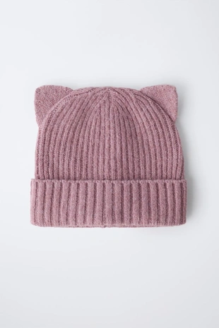 Трикотажная шапка с ушками- Заказать в России