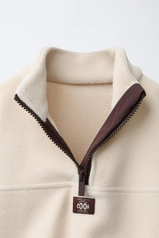 Mid-ecru | 9860/953/715 - Zara Толстовка из флиса на молнии
