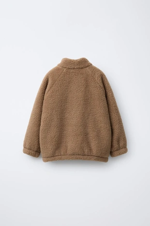 Купить Zara Толстовка из искусственной овчины с нашивкой