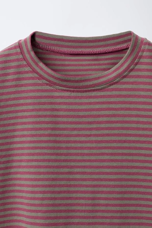 Maroon Grey | 0722/965/813 - Zara Футболка с полосатым принтом