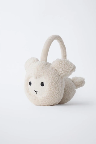 Ecru | 0653/687/712 - Zara Наушники из искусственной овчины «овечки»