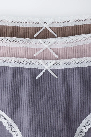 6-14 лет/ набор из трех трусов с кружевом- Заказать в России