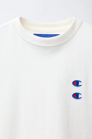 White | 2335/720/250 - Zara Футболка с нашивками CHAMPION ® X ZARA