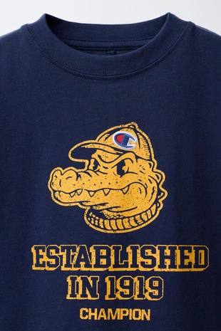 Blue | 2335/780/407 - Zara Футболка с принтом «крокодил» CHAMPION ® X ZARA