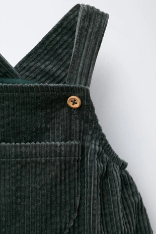 Bottle green | 6303/568/501 - Zara Комбинезон из вельвета на подкладке
