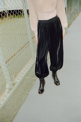 Бархатные брюки-шаровалы- Заказать в России