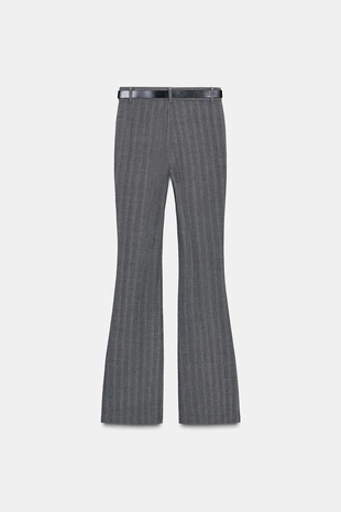 Легинсы FLARE в елочку с ремнем- Заказать в России