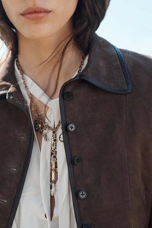 Укороченный блейзер из замши LIMITED EDITION- Заказать в России