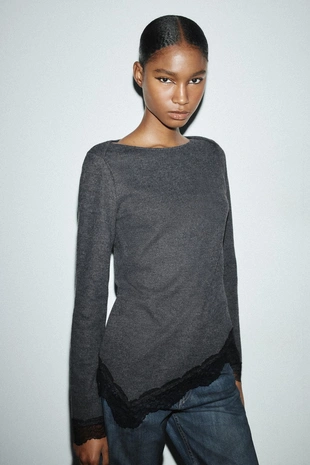 Топ из мягкого кружева- Заказать в России