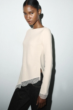 Топ из мягкого кружева- Заказать в России