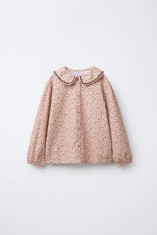 Купить Zara 2-6 лет/пижама в цветочный принт с кружевом