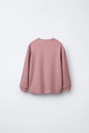 Pink | 0722/494/620 - Zara 2-6 лет/однотонная пижама в рубчик