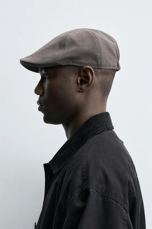 Кепка из фланели с узором «гусиная лапка»- Заказать в России