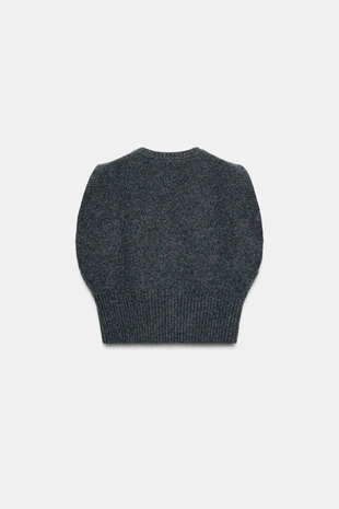 Grey / Blue | 4192/112/055 - Zara Жилет из 100% шерсти без рукавов
