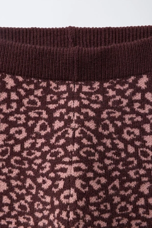 Pink | 5536/645/926 - Zara Легинсы из трикотажа с анималистическим принтом