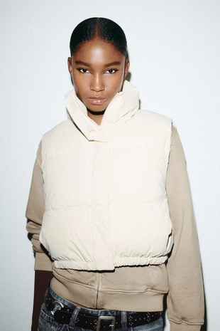 Купить Zara Стеганый прорезиненный жилет