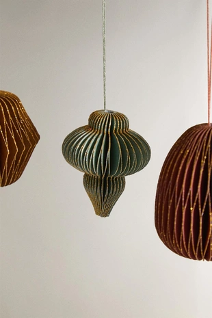 Набор бумажных рождественских украшений (набор из 12 штук)- Заказать в России