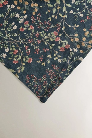 Столовое полотенце из хлопка и льна с цветочным рождественским узором- Заказать в России