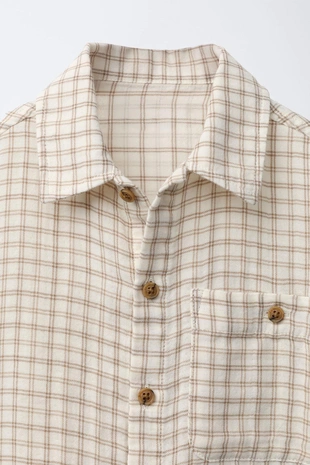 Рубашка в клетку с карманом - Заказать в России