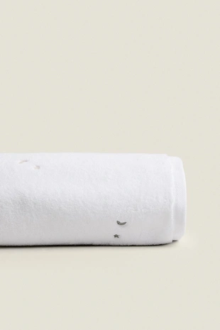 Oyster-white | 1604/013/251 - Zara Детское полотенце для ванны с луной и звездой