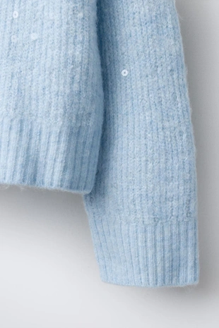 Кардиган с пайетками- Заказать в России